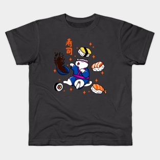 Cat Sushi Chef Kids T-Shirt